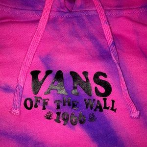 Vans Off The Wall Purple Pink Tie Dye Hoodie